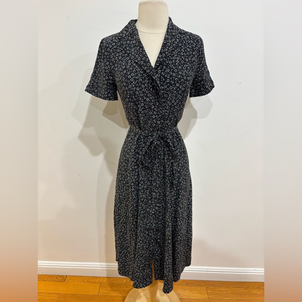 Club Monaco Open Neck Silk Shirt Dress, Size: XS - Picture 4 of 12